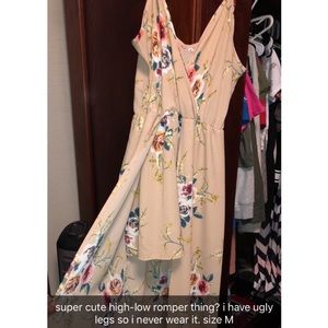 high-low floral romper